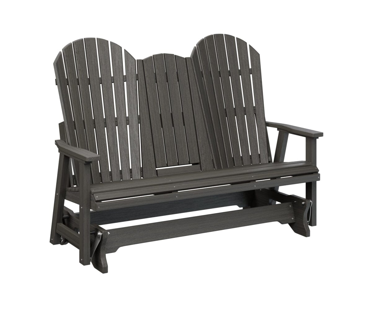 5′ Comfo Back Three Seat Glider with Console Rockwood Outdoor Furniture Natural Finish: Coastal Gray 