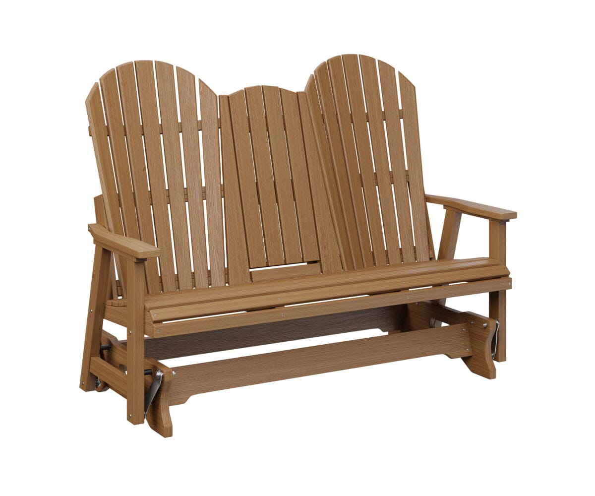 5′ Comfo Back Three Seat Glider with Console Rockwood Outdoor Furniture Natural Finish: Natural Teak 