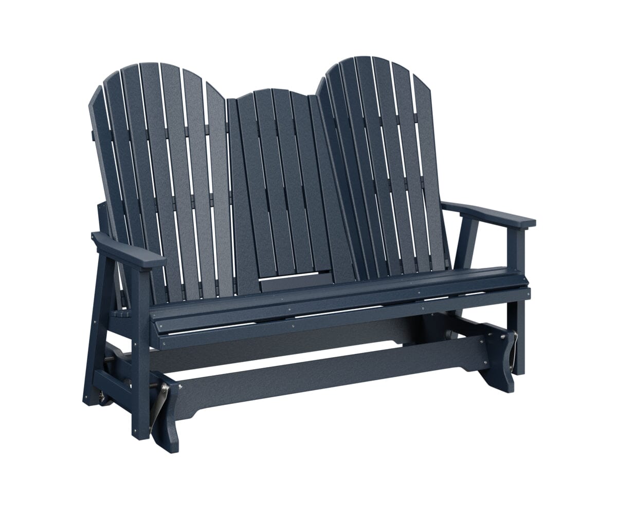 5′ Comfo Back Three Seat Glider with Console Rockwood Outdoor Furniture Navy Blue 