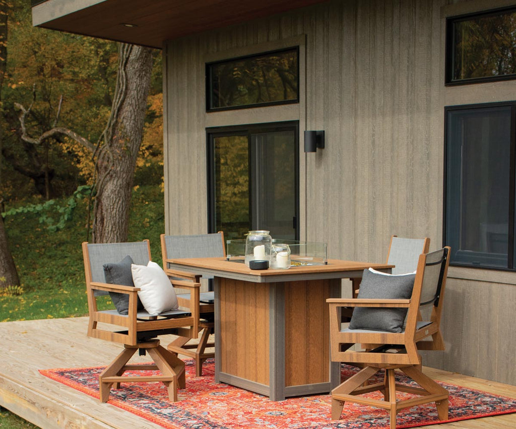 Donoma 42" x 54" Rectangular Fire Table Bar