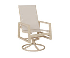 Vida High-Back Padded Sling Swivel Rocker Dining Chair