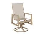 Vida High-Back Padded Sling Swivel Rocker Dining Chair