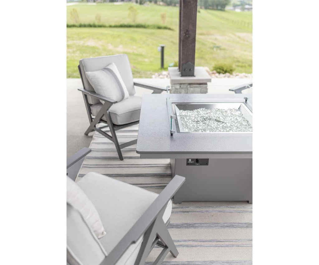 Numa 47" Sq Fire Table Dining Rockwood Outdoor Furniture 