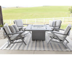 Numa 47" Sq Fire Table Dining Rockwood Outdoor Furniture 