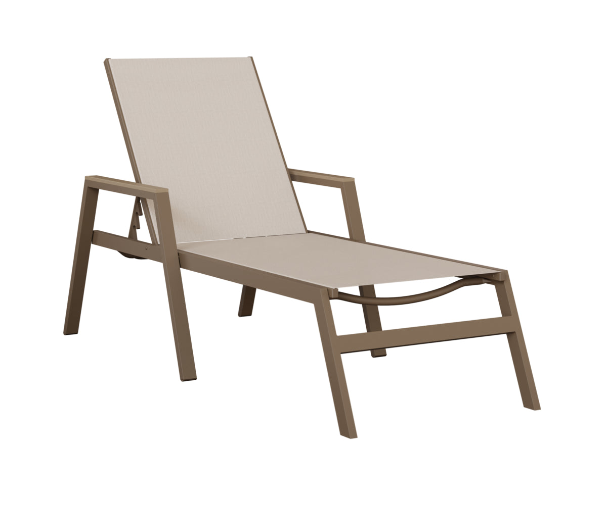Vida Sling Chaise Lounge with Arms