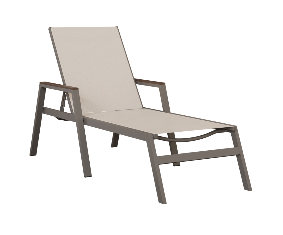 Vida Sling Chaise Lounge with Arms