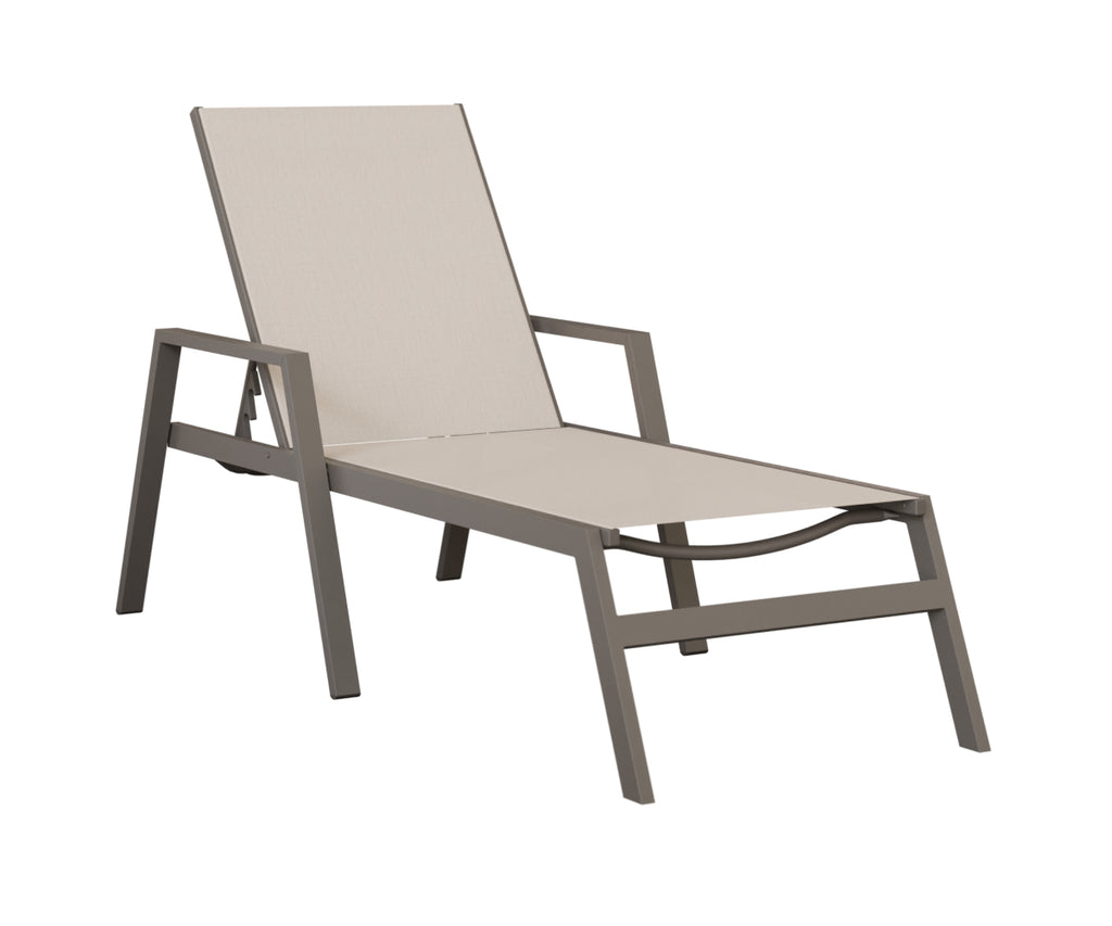 Vida Sling Chaise Lounge with Arms