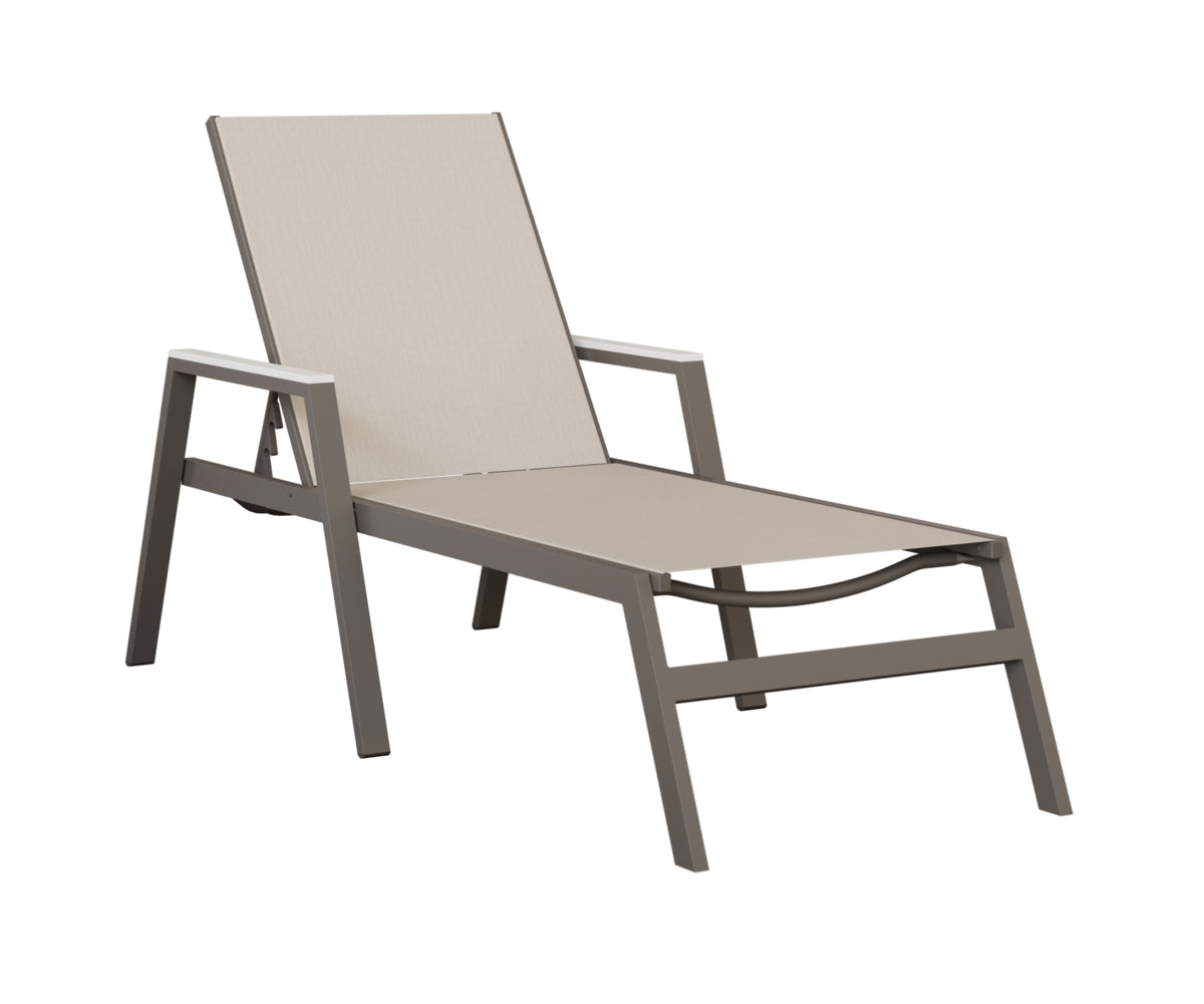 Vida Sling Chaise Lounge with Arms