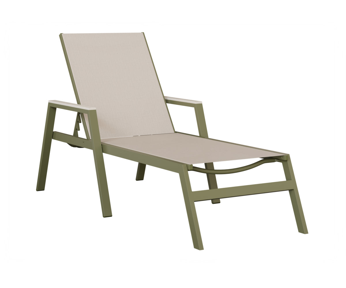 Vida Sling Chaise Lounge with Arms