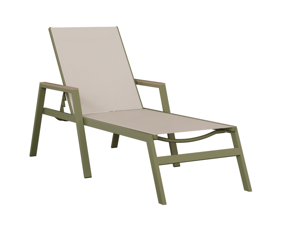 Vida Sling Chaise Lounge with Arms