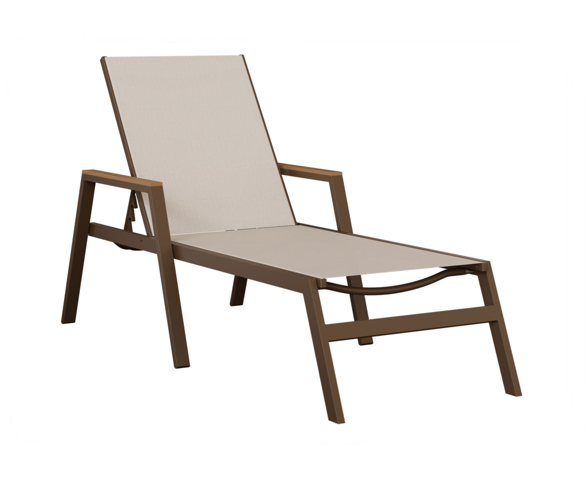 Vida Sling Chaise Lounge with Arms
