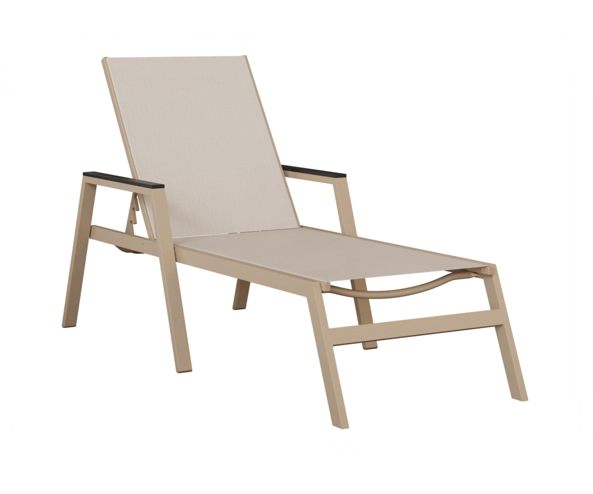 Vida Sling Chaise Lounge with Arms