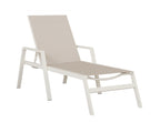 Vida Padded Sling Chaise Lounge with Arms