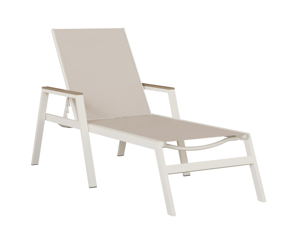 Vida Sling Chaise Lounge with Arms