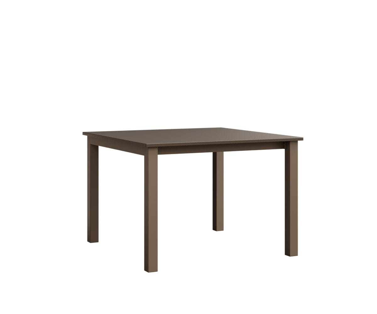 Berkley Expandable Table 42"x42 Rockwood Outdoor Furniture Hammered Top: Bronze Clay Closed