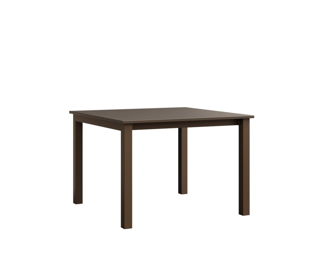Berkley Expandable Table 42"x42 Rockwood Outdoor Furniture Hammered Top: Bronze Mesquite Wood Vein Closed