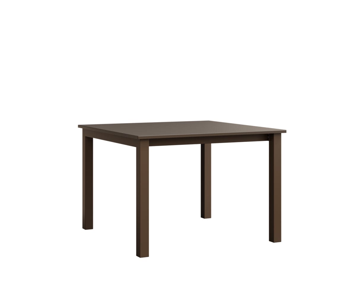 Berkley Expandable Table 42"x42 Rockwood Outdoor Furniture Hammered Top: Bronze Mesquite Wood Vein Closed