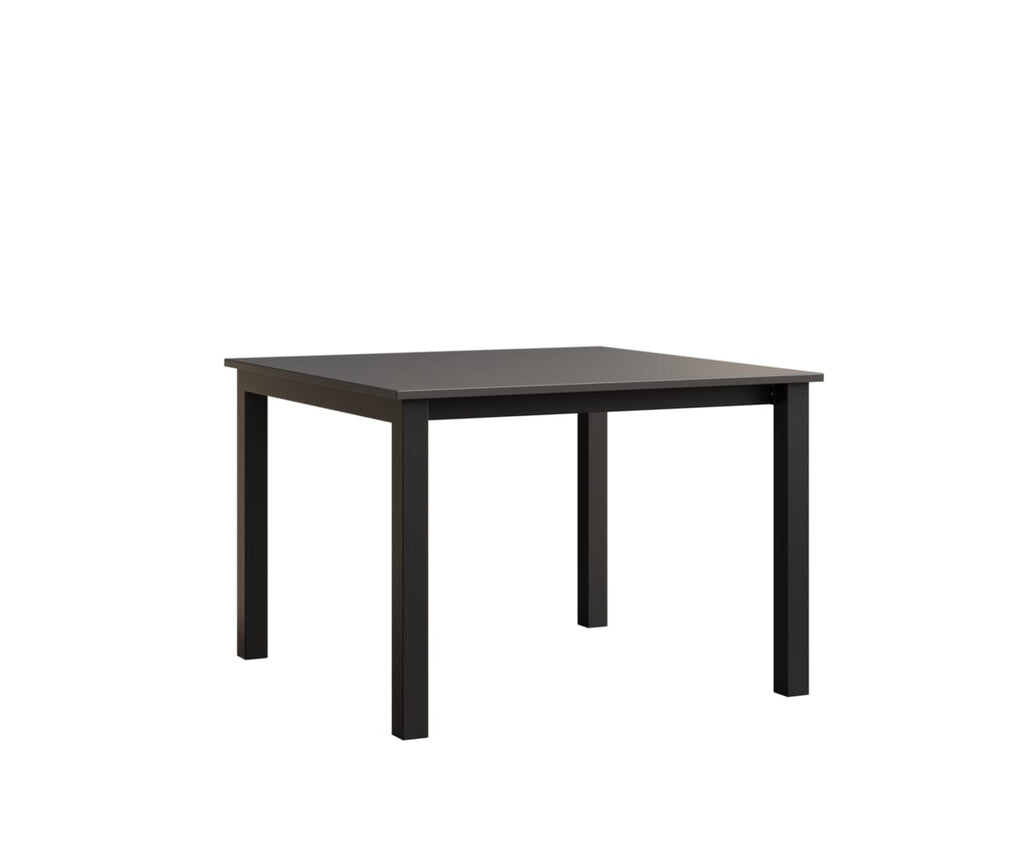 Berkley Expandable Table 42"x42 Rockwood Outdoor Furniture Hammered Top: Stainless Black Closed