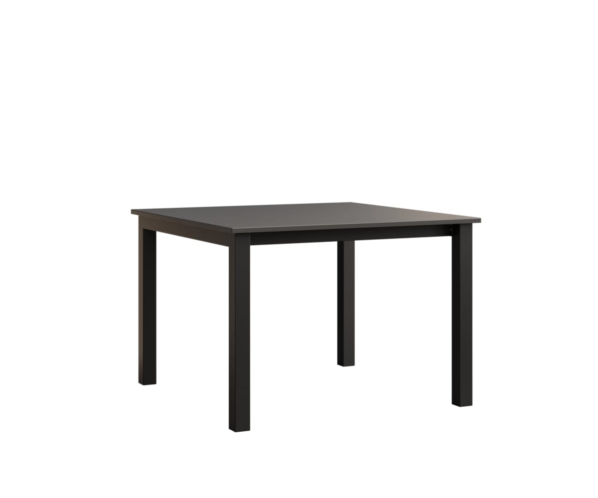 Berkley Expandable Table 42"x42 Rockwood Outdoor Furniture Hammered Top: Stainless Black Closed