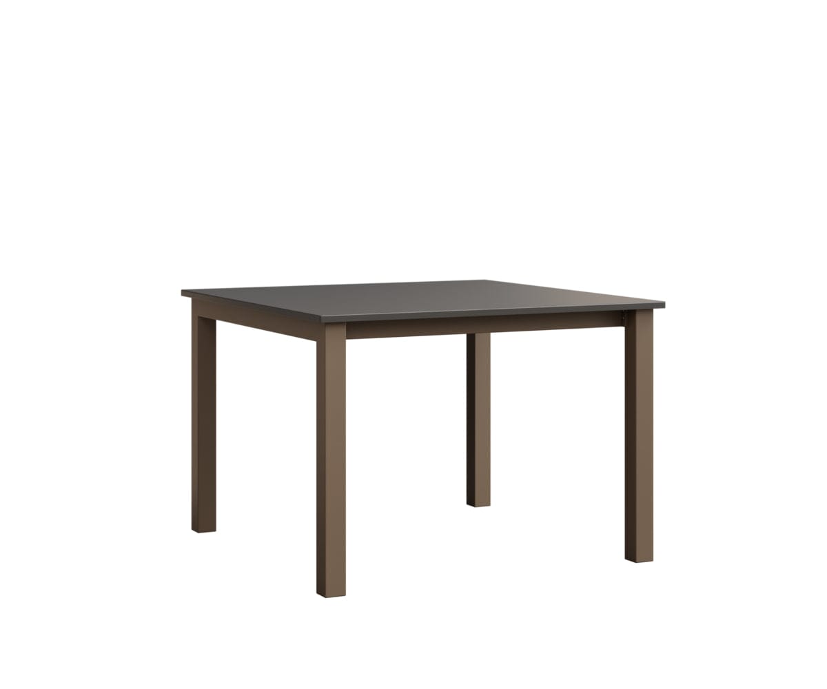 Berkley Expandable Table 42"x42 Rockwood Outdoor Furniture Hammered Top: Stainless Clay Closed