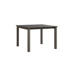 Berkley Expandable Table 42"x42 Rockwood Outdoor Furniture Hammered Top: Stainless Graphite Closed