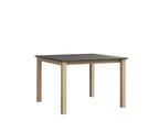 Berkley Expandable Table 42"x42 Rockwood Outdoor Furniture Hammered Top: Stainless Luna Multi Closed