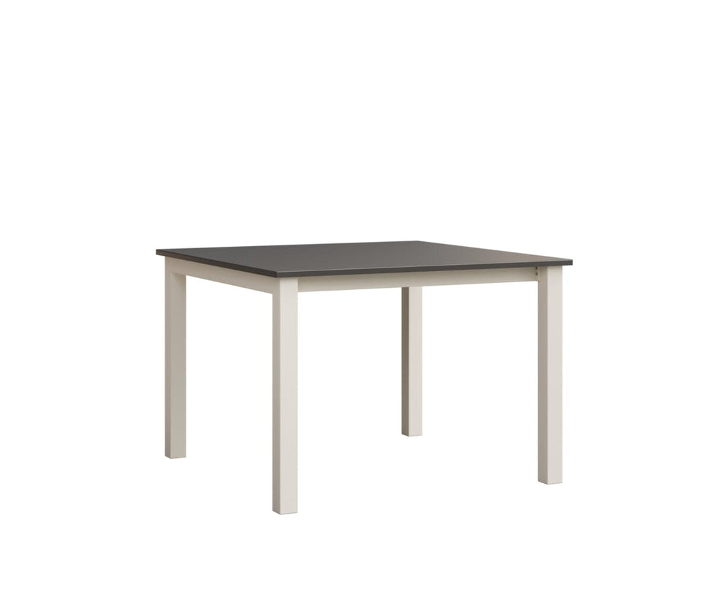 Berkley Expandable Table 42"x42 Rockwood Outdoor Furniture Hammered Top: Stainless White Closed