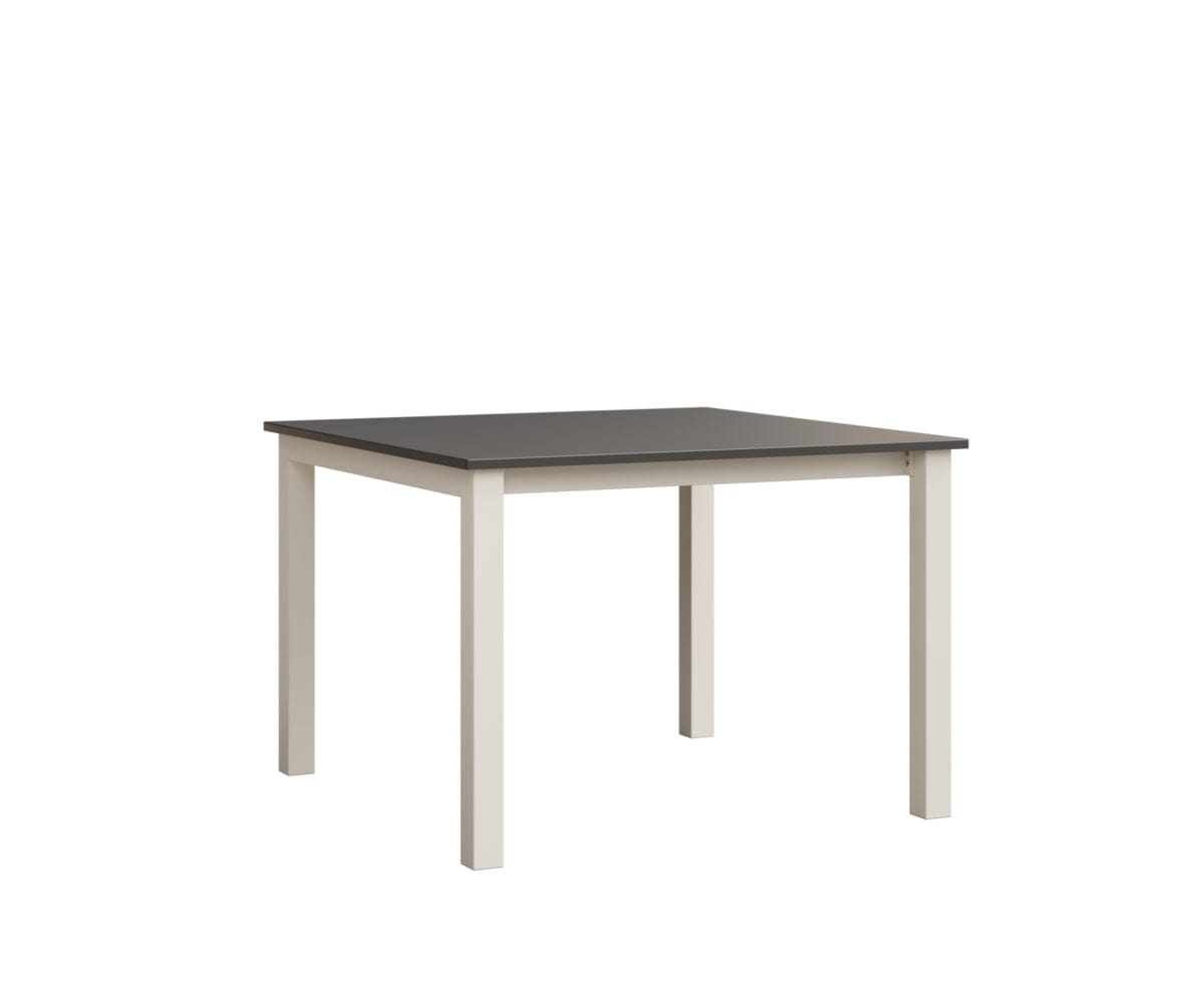 Berkley Expandable Table 42"x42 Rockwood Outdoor Furniture Hammered Top: Stainless White Closed