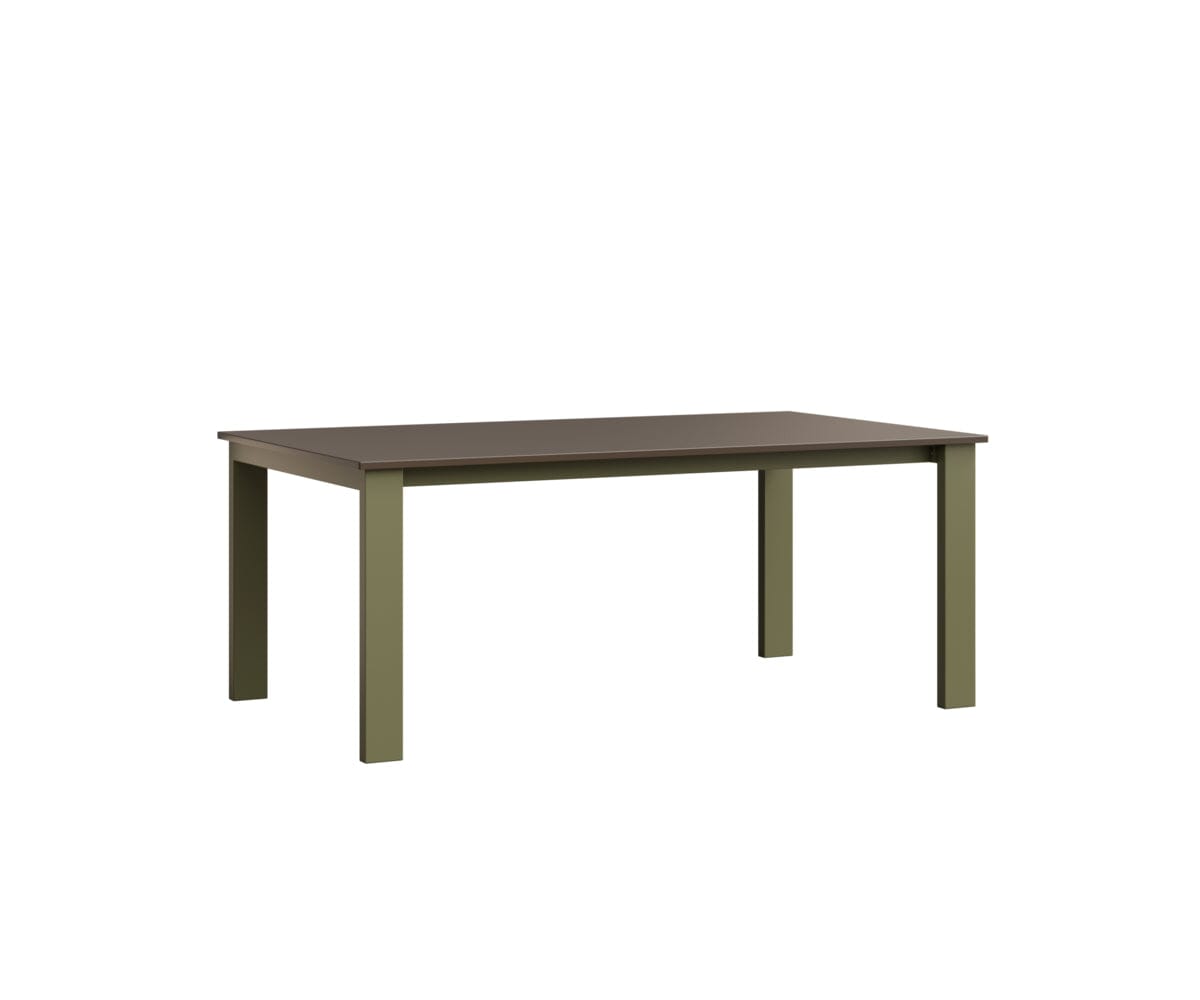 Berkley Expandable Table 42"x72 Rockwood Outdoor Furniture Hammered Top: Bronze Green Sage Closed