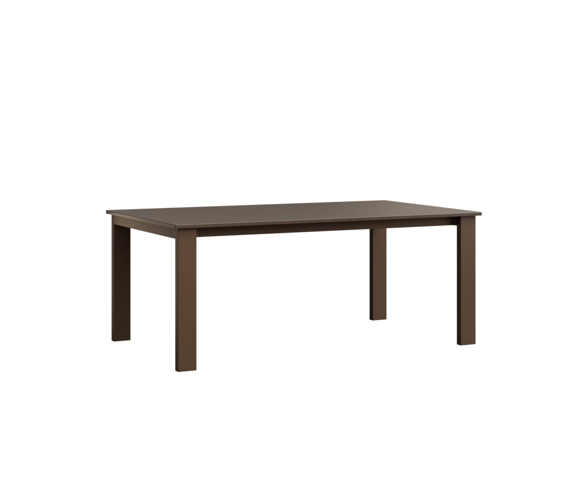 Berkley Expandable Table 42"x72 Rockwood Outdoor Furniture Hammered Top: Bronze Mesquite Wood Vein Closed