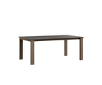 Berkley Expandable Table 42"x72 Rockwood Outdoor Furniture Hammered Top: Stainless Clay Closed