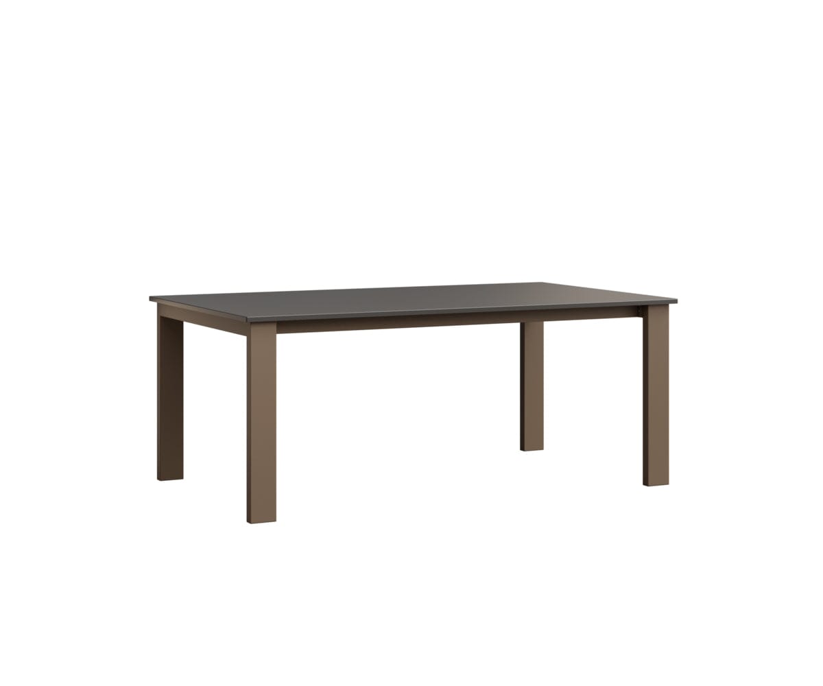 Berkley Expandable Table 42"x72 Rockwood Outdoor Furniture Hammered Top: Stainless Clay Closed
