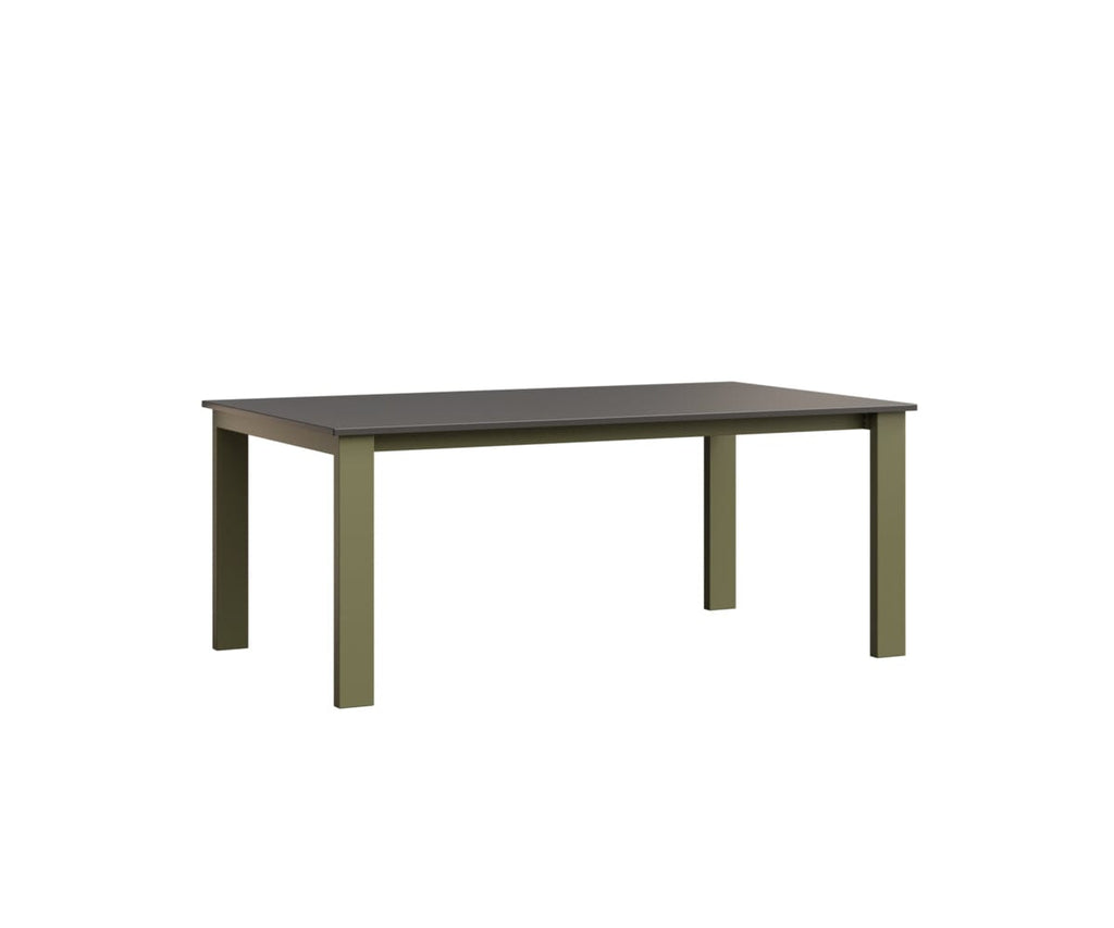 Berkley Expandable Table 42"x72 Rockwood Outdoor Furniture Hammered Top: Stainless Green Sage Closed