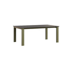 Berkley Expandable Table 42"x72 Rockwood Outdoor Furniture Hammered Top: Stainless Green Sage Closed