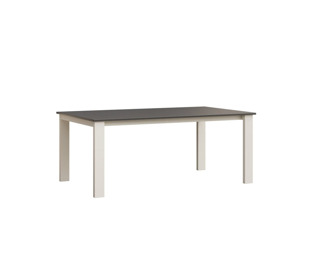 Berkley Expandable Table 42"x72 Rockwood Outdoor Furniture Hammered Top: Stainless White Closed