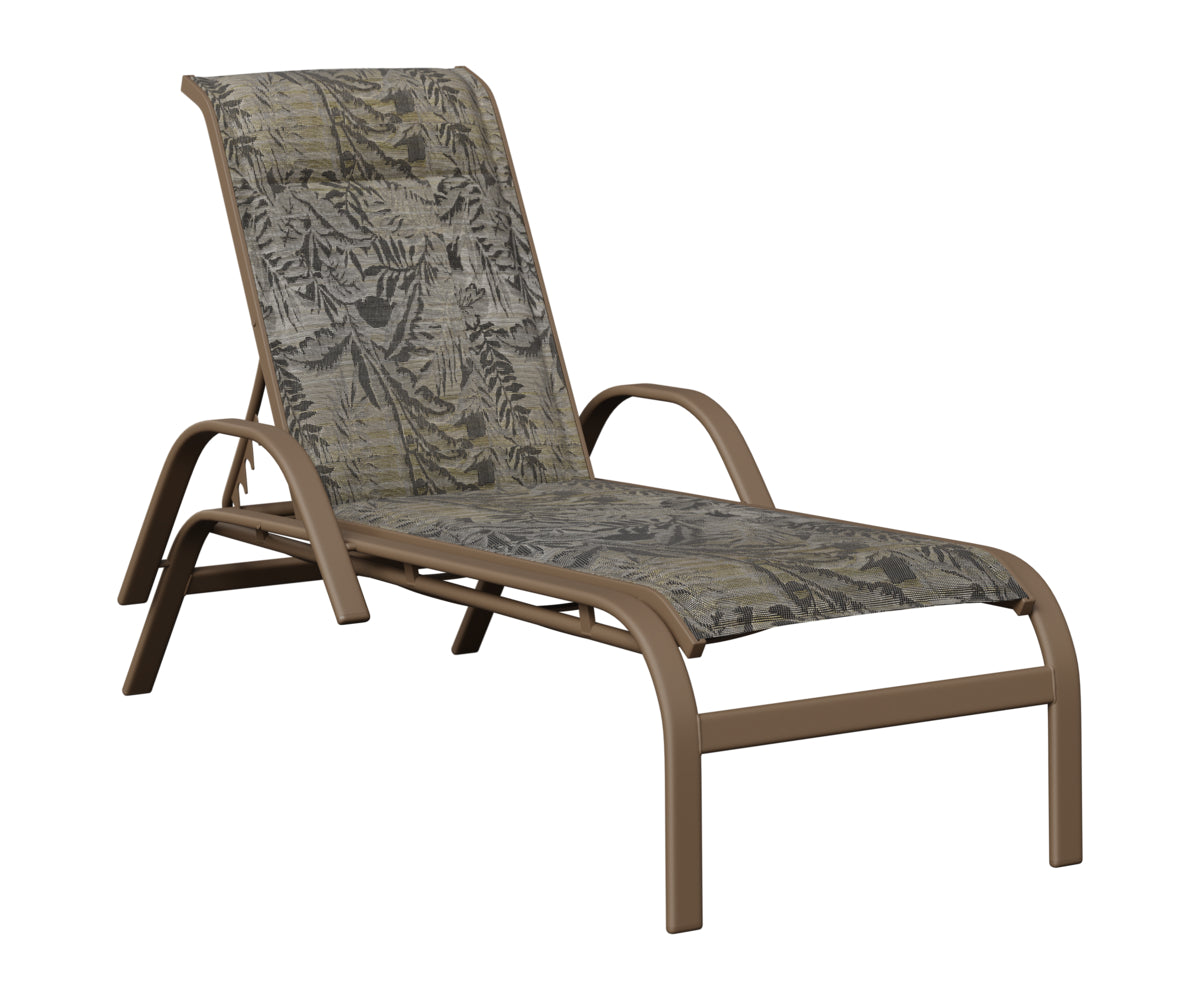 Murphy Padded Sling Chaise Lounge with Arms
