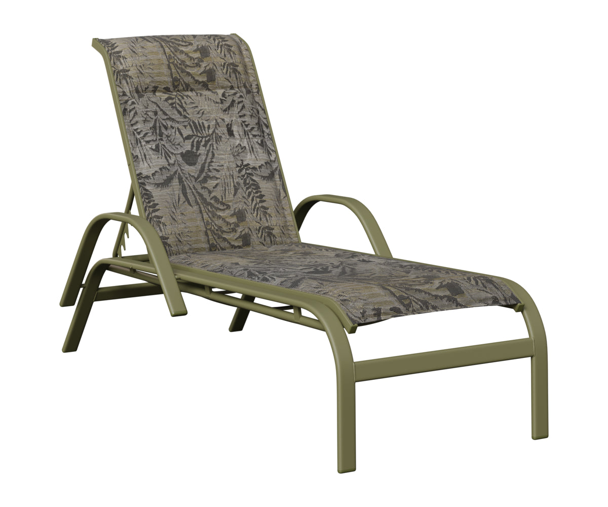 Murphy Padded Sling Chaise Lounge with Arms