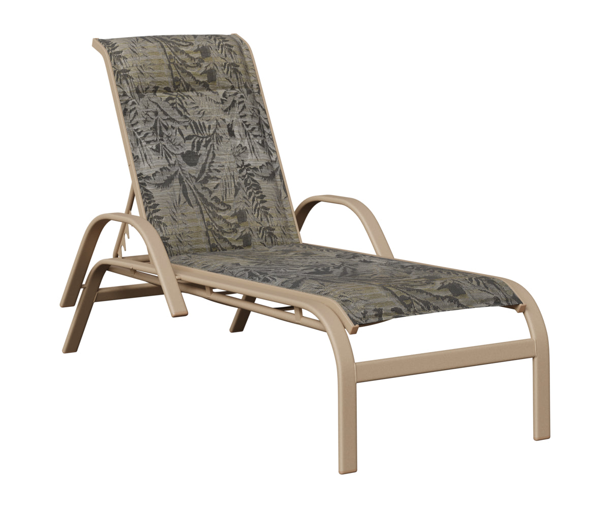 Murphy Padded Sling Chaise Lounge with Arms