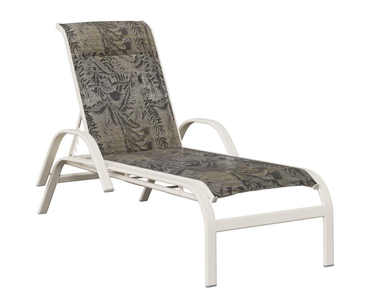 Murphy Padded Sling Chaise Lounge with Arms