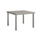 Vida 44" Square Table - Aluminum Top - Dining Rockwood Outdoor Furniture Platinum Silver 