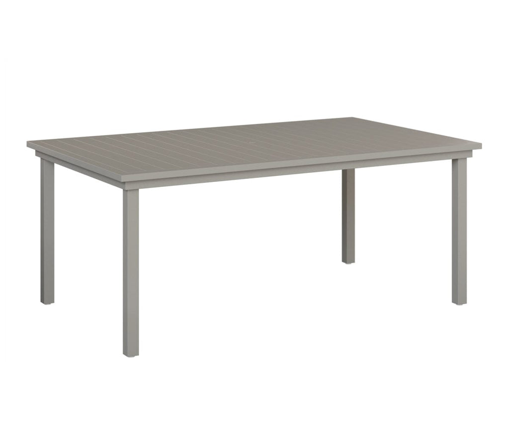 Vida 44"x73" Table - Aluminum Top - Dining Rockwood Outdoor Furniture Platinum Silver 
