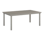Vida 44"x73" Table - Aluminum Top - Dining Rockwood Outdoor Furniture Platinum Silver 