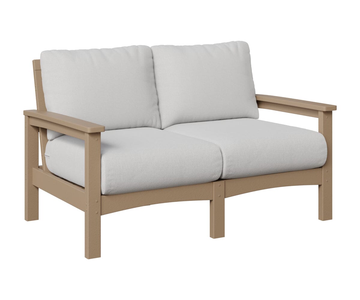 Camden Love Seat Rockwood Outdoor Furniture Weatherwood 