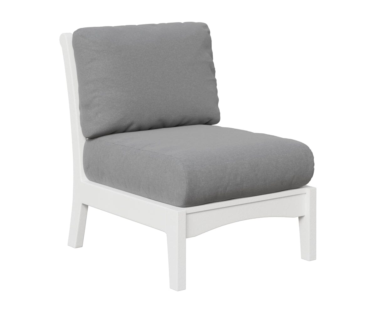 Classic Terrace Center Armless Section Berlin Gardens White 