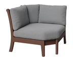 Classic Terrace Corner Section Rockwood Outdoor Furniture Chocolate Brown 