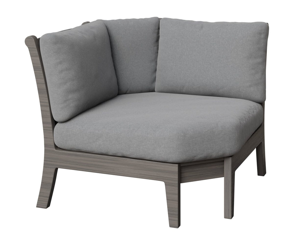 Classic Terrace Corner Section Rockwood Outdoor Furniture Natural Finish: Coastal Gray 