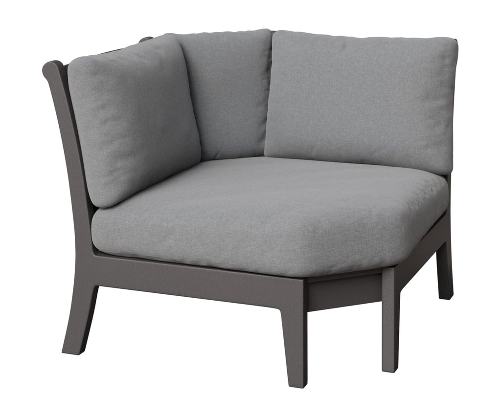 Classic Terrace Corner Section Rockwood Outdoor Furniture Smoke Gray 