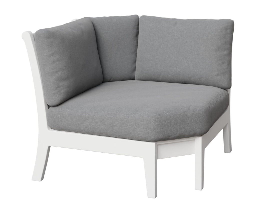 Classic Terrace Corner Section Rockwood Outdoor Furniture White 