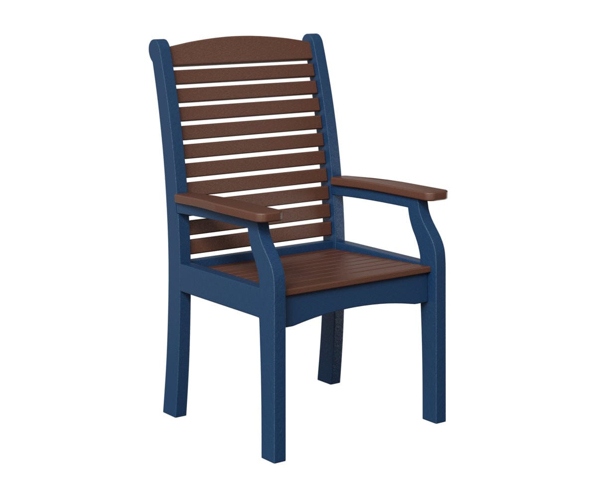 Classic Terrace Dining Chair Rockwood Outdoor Furniture Chocolate Brown Navy Blue 