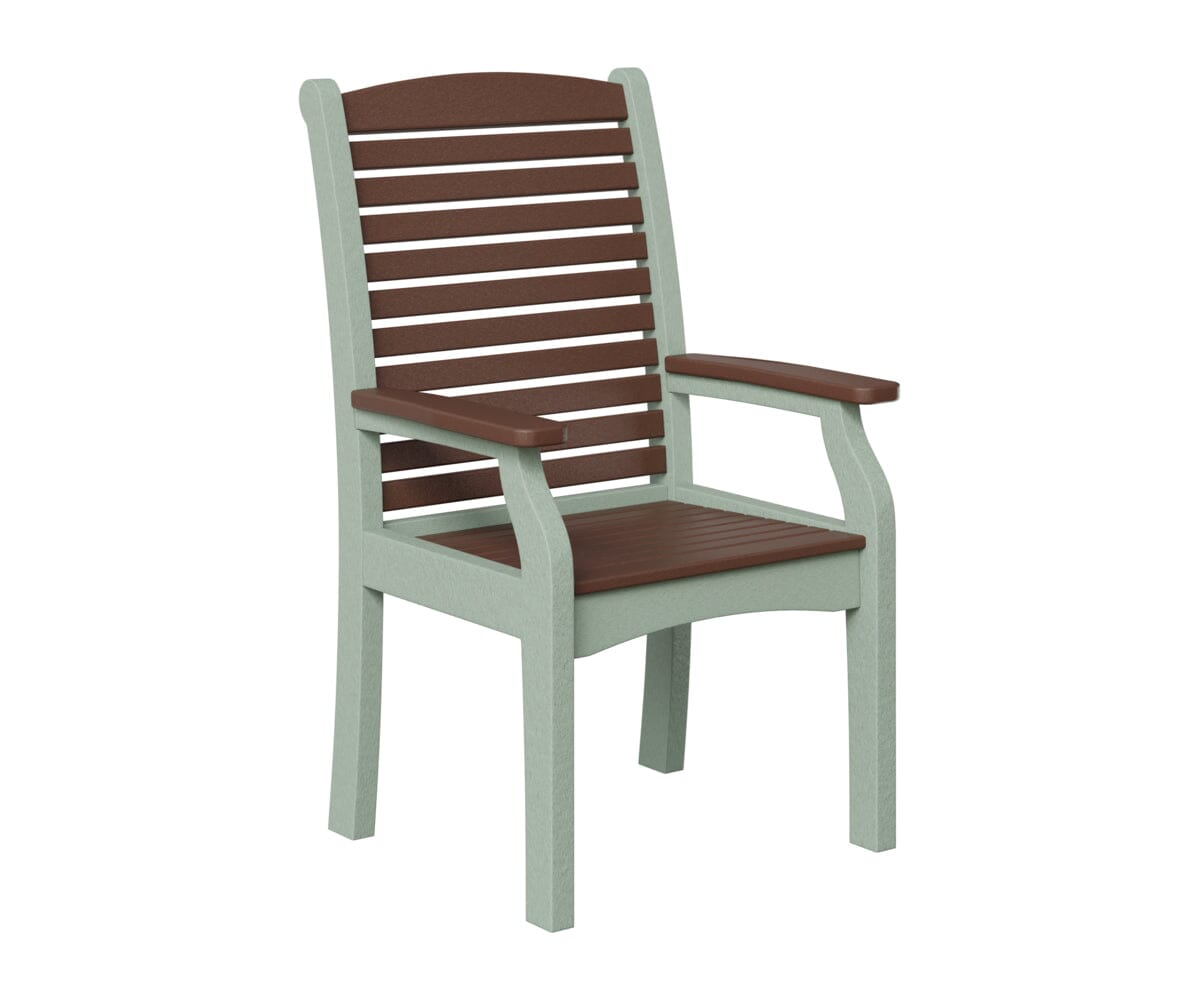 Classic Terrace Dining Chair Rockwood Outdoor Furniture Chocolate Brown Seafoam 